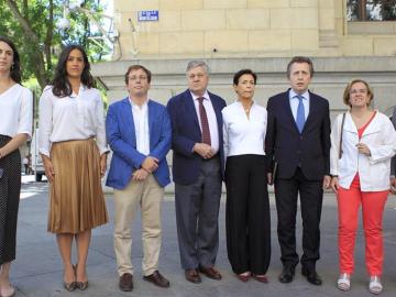 Los padres de Leopoldo López en su visita al Ayuntamiento de Madrid