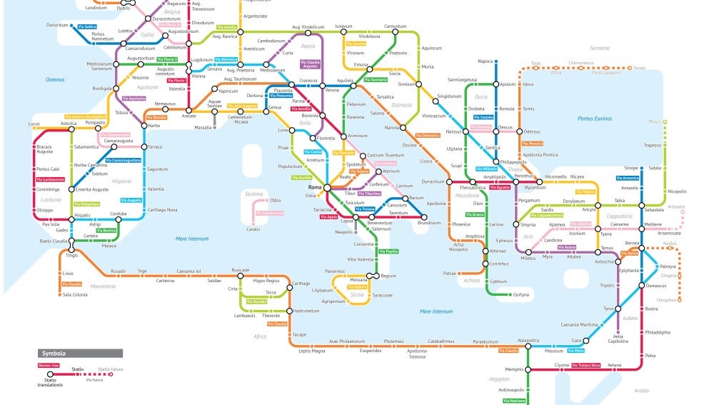 Las calzadas de metro vistas como paradas de metro