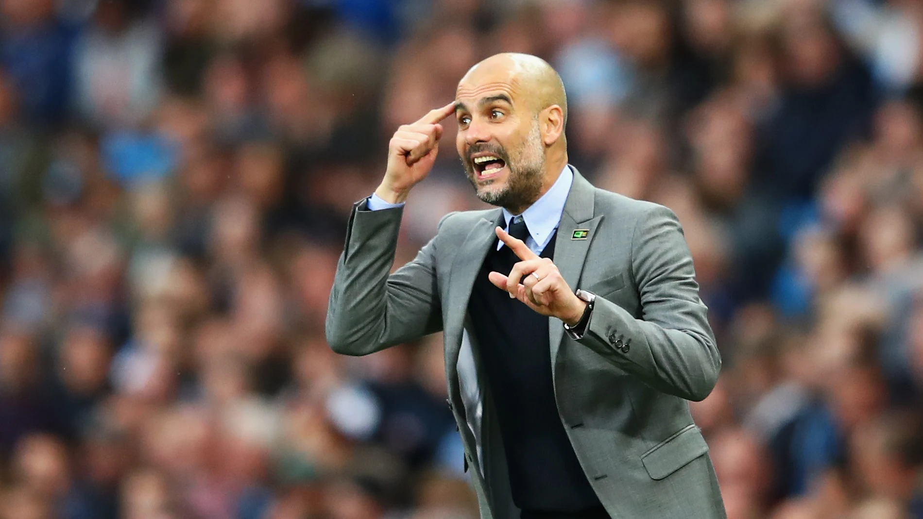 Pep Guardiola, en un partido del Manchester City Pep Guardiola, en un partido del Manchester City