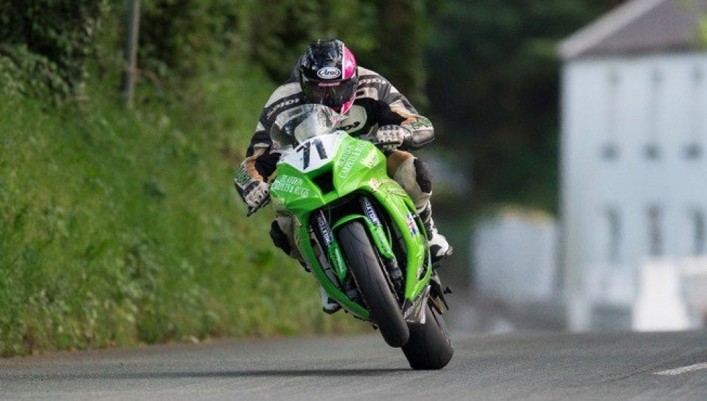 Davey Lambert, en el Tourist Trophy de la Isla de Man