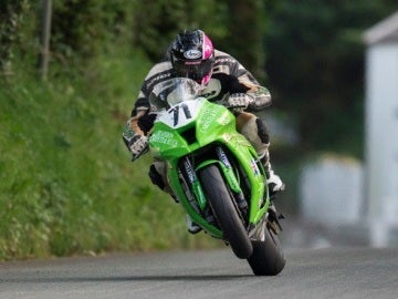 Davey Lambert, en el Tourist Trophy de la Isla de Man