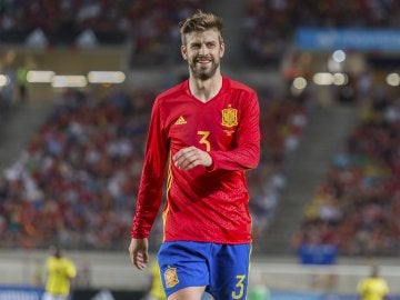 Gerard Piqué, en el partido ante Colombia