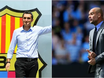 Ernesto Valverde y Pep Guardiola Ernesto Valverde y Pep Guardiola