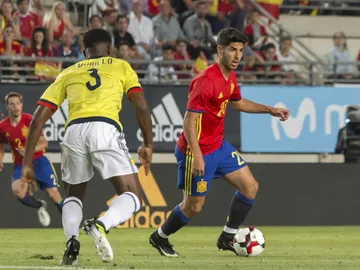 Marco Asensio, en el partido ante Colombia Marco Asensio, en el partido ante Colombia