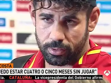 Diego Costa, en la zona mixta tras el España-Colombia Diego Costa, en la zona mixta tras el España-Colombia