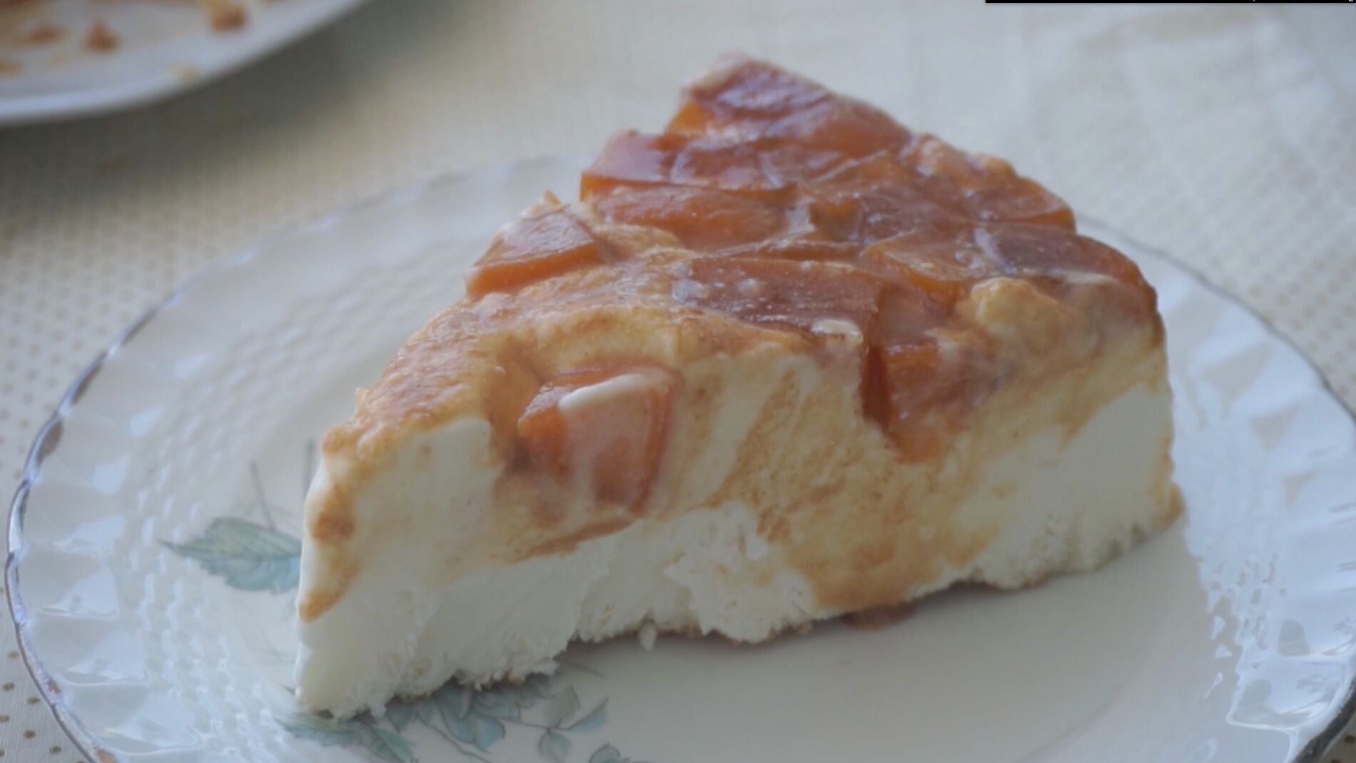 La tartaca de queso y melocotón de Bocados Divinos.