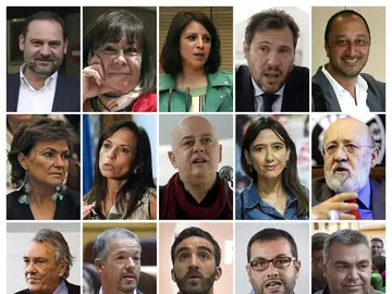Algunos de los nombres del PSOE de Pedro Sánchez Algunos de los nombres del PSOE de Pedro Sánchez