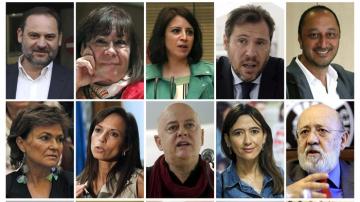 Algunos de los nombres del PSOE de Pedro Sánchez