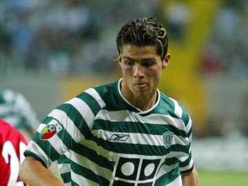 Cristiano, con el Sporting de Portugal