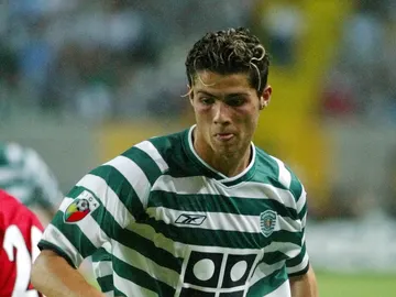 Cristiano, con el Sporting de Portugal Cristiano, con el Sporting de Portugal