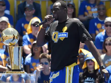 Draymond Green, con la camiseta de 'Quickie' ("Rapidito") Draymond Green, con la camiseta de 'Quickie' ("Rapidito")