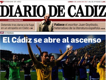 Portada de Diario de Cádiz