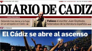 Portada de Diario de Cádiz
