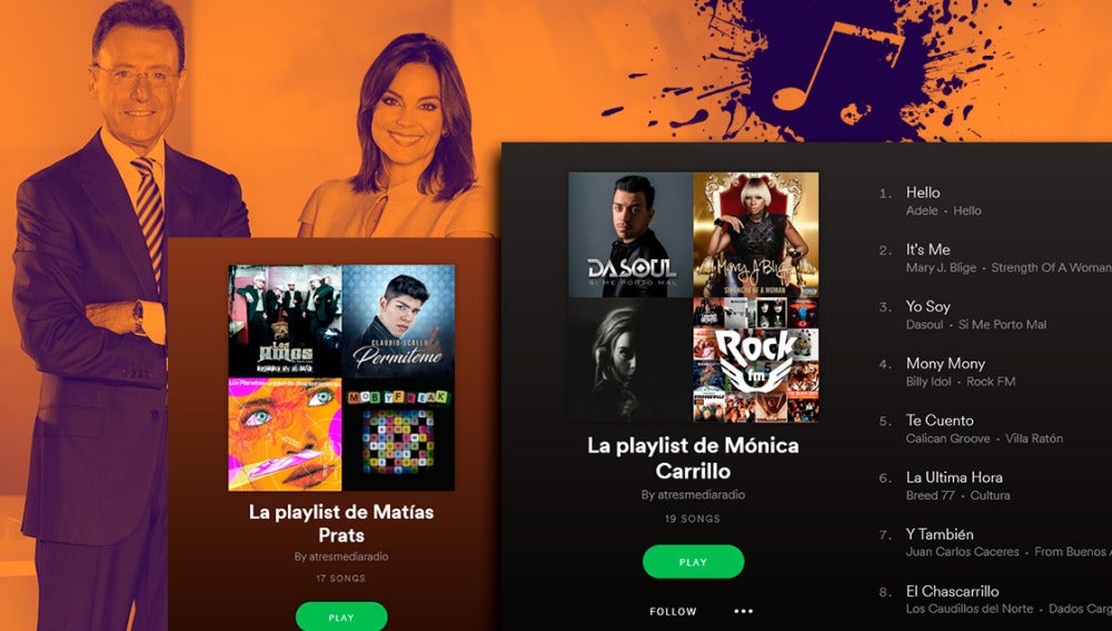 Las playlists más divertidas de Matías Prats y Mónica Carrillo