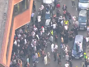 Protestas en Londres contra la falta de respuestas tras el incendio de la torre Grenfell Protestas en Londres contra la falta de respuestas tras el incendio de la torre Grenfell