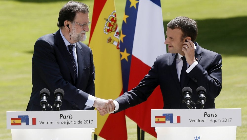 Encuentro entre Rajoy y Macron