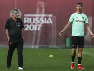 Fernando Santos, con Cristiano Fernando Santos, con Cristiano