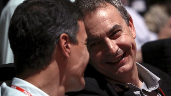 Pedro S&aacute;nchez y Jos&eacute; Luis Rodr&iacute;guez Zapatero, en el 39 Congreso Federal del PSOE