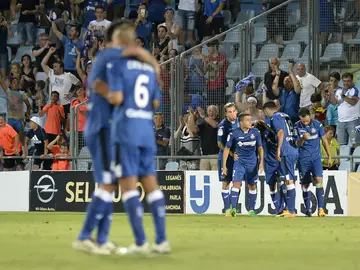 El Getafe celebra un gol El Getafe celebra un gol