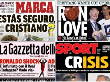 Las portadas de los principales diarios tras la noticia de Cristiano Ronaldo