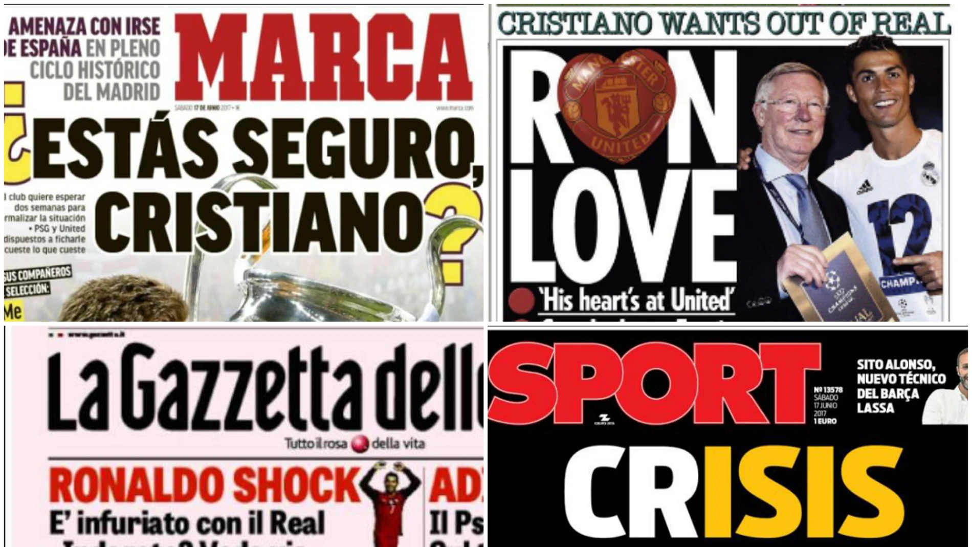 Las portadas de los principales diarios tras la noticia de Cristiano Ronaldo Las portadas de los principales diarios tras la noticia de Cristiano Ronaldo