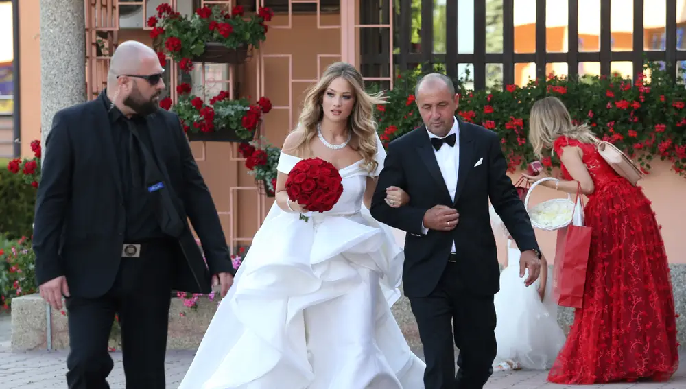 Izabel Andrijanic en su boda con Mateo Kovacic 