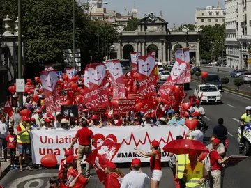 Participantes en Madrid en la VII Marcha por la Vida convocada por Derecho a Vivir Participantes en Madrid en la VII Marcha por la Vida convocada por Derecho a Vivir