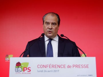 Jean-Christophe Cambadélis durante un mitin del Partido Socialista