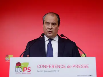 Jean-Christophe Cambadélis durante un mitin del Partido Socialista Jean-Christophe Cambadélis durante un mitin del Partido Socialista
