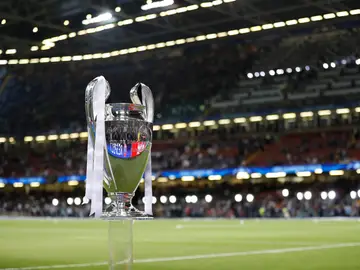 El trofeo de la Champions League, en Cardiff El trofeo de la Champions League, en Cardiff