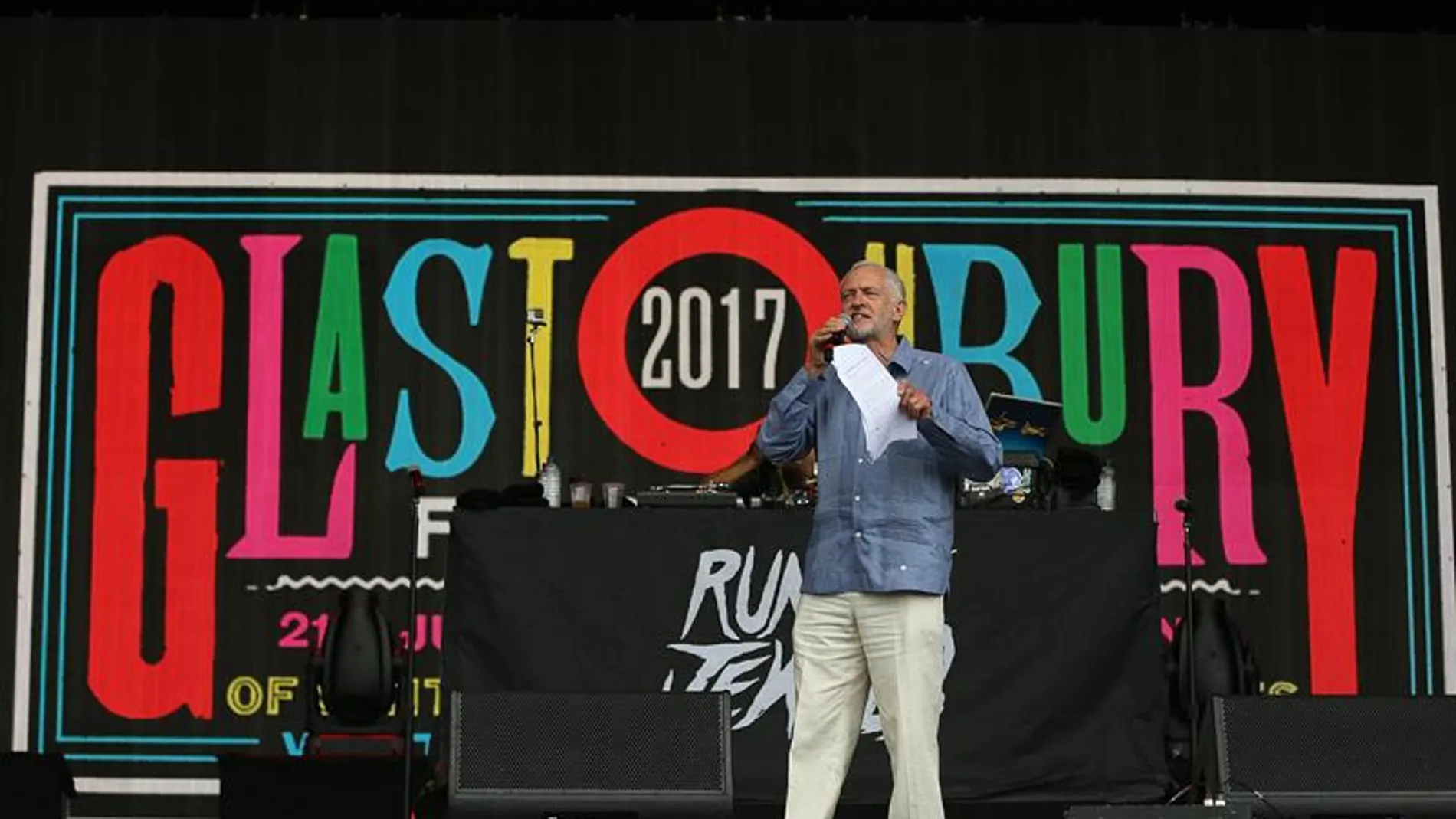 Jeremy Corbyn, en Glastonbury Jeremy Corbyn, en Glastonbury