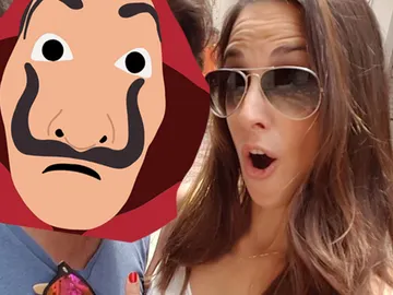 Nuria Fergó y un actor de 'La casa de papel' Nuria Fergó y un actor de 'La casa de papel'