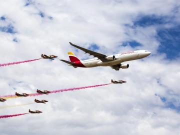 Exhibición de aviones de la compañía Iberia