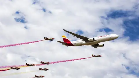 Exhibición de aviones de la compañía Iberia Exhibición Iberia