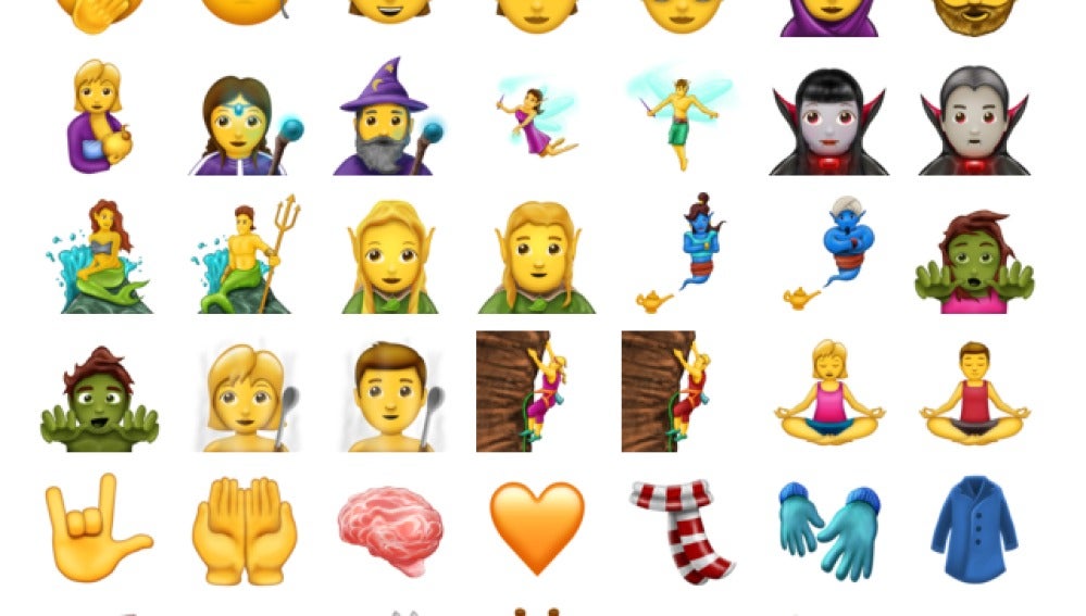 Algunos de los nuevos 'emojis' 