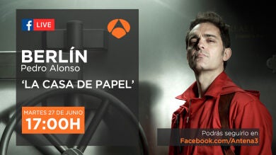 Pedro Alonso, Berlín en 'La casa de papel', nos mostrará su lado bueno en directo en Facebook Live