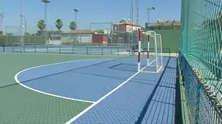 Imagen de una pista de fútbol sala Imagen de una pista de fútbol sala
