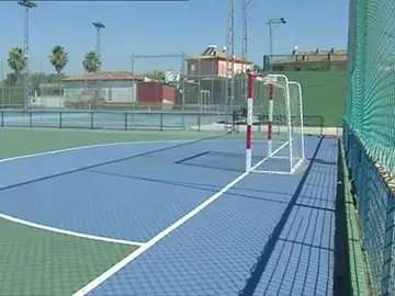 Imagen de una pista de fútbol sala Imagen de una pista de fútbol sala