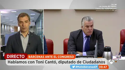 Toni Cantó, sobre Bárcenas: "Hay terror porque este hombre tiene el botón nuclear y puede causar un gran problema para el PP" Toni Cantó, sobre Bárcenas: "Hay terror porque este hombre tiene el botón nuclear y puede causar un gran problema para el PP"