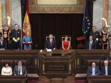 El Rey Felipe conmemorando el 40 aniversario de las elecciones de 1977