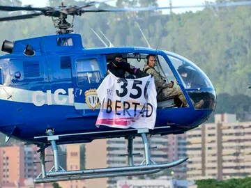 Helicóptero con el que se atacó a la sede del Tribunal Supremo en Venezuela Helicóptero con el que se atacó a la sede del Tribunal Supremo en Venezuela