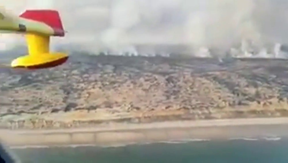 El incendio en el entorno de Doñana afecta a 8.486 hectáreas