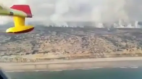 El incendio en el entorno de Doñana afecta a 8.486 hectáreas El incendio en el entorno de Doñana afecta a 8.486 hectáreas