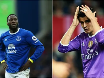 Lukaku y Morata con el Everton y el Madrid, respectivamente Lukaku y Morata con el Everton y el Madrid, respectivamente