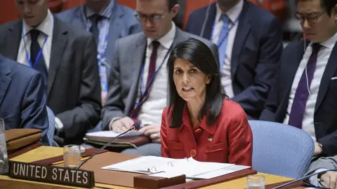 La embajadora de EEUU en la ONU, Nikki Haley La embajadora de EEUU en la ONU, Nikki Haley