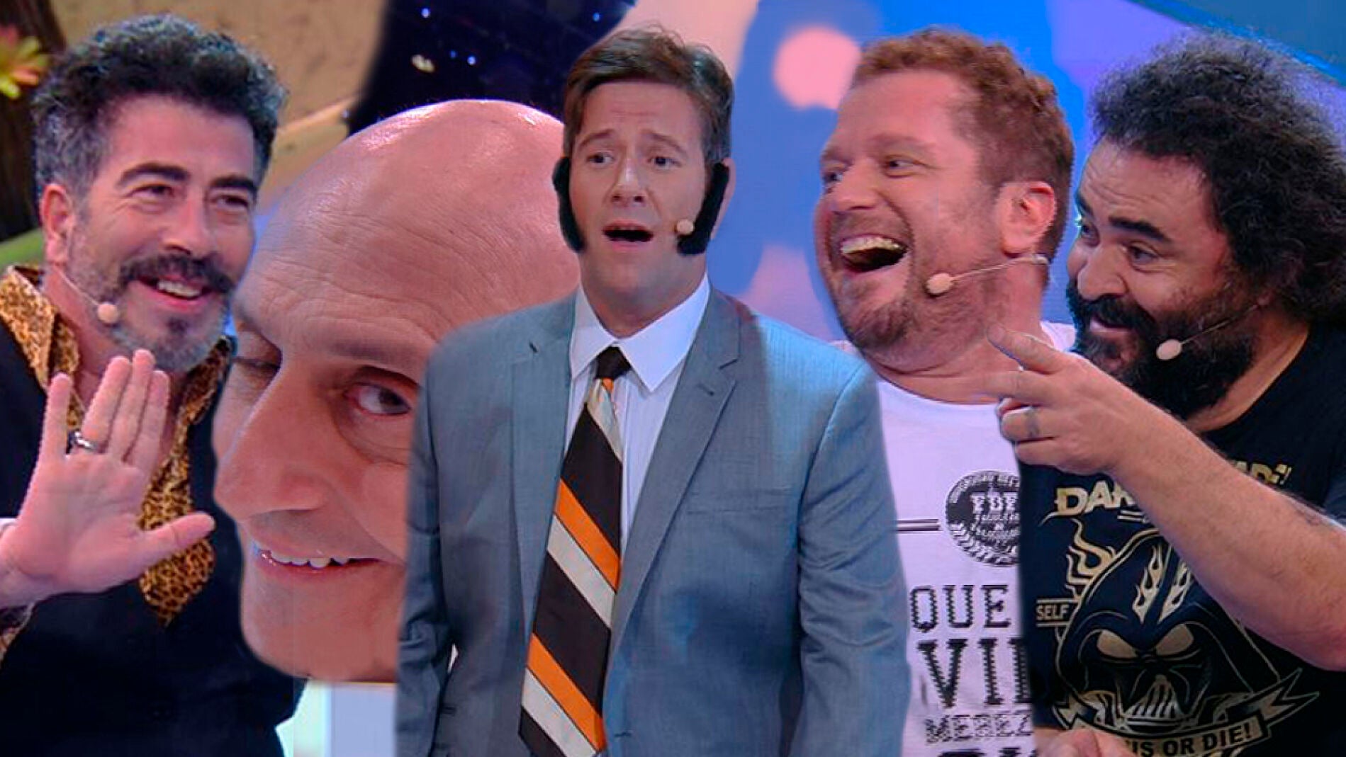 Agust&iacute;n Jim&eacute;nez, Pepe Viyuela. Carlos Latre, El Monaguillo y El Sevilla en 'Me resbala'