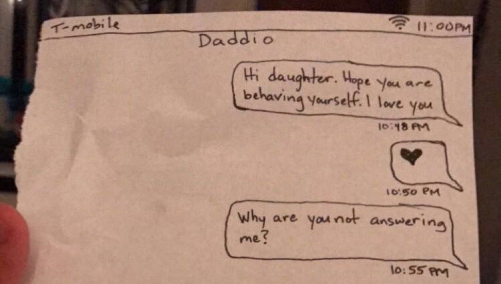 El divertido castigo de un padre que le quitó el móvil a su hija