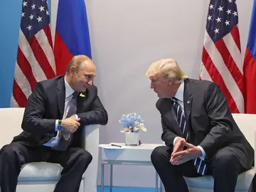 Putin y Trump en su encuentro durante el G20 Putin y Trump en su encuentro durante el G20