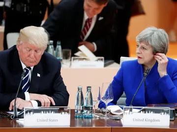 Donald Trump y Theresa May Donald Trump y Theresa May