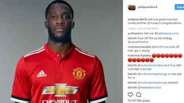 Lukaku, con la camiseta del United Lukaku, con la camiseta del United